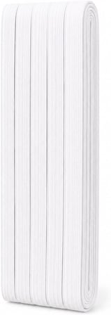 Yassı Bel Lastiği 10 Metre x 1 cm Beyaz Elastik Dikiş Lastiği Güçlü Esnek Dayanıklı İç Giyim Eşofman Pantolon Şort Etek Elbise Bebek ve Hobi Dikiş Projeleri İçin Uygun
