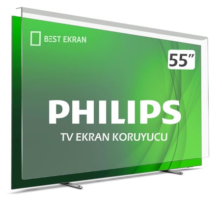Philips 55OLED909 TV EKRAN KORUYUCU - Philips 55" inç Hoparlörlü ÖZEL Kırılmaz Ekran Koruyucu