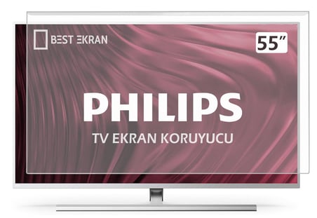 Philips 55OLED909 TV EKRAN KORUYUCU - Philips 55" inç Hoparlörlü ÖZEL Kırılmaz Ekran Koruyucu