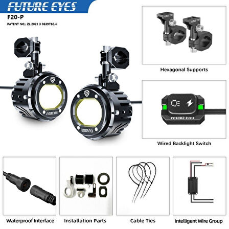 Future Eyes F20p Motosiklet Sis Farı Takım 120w