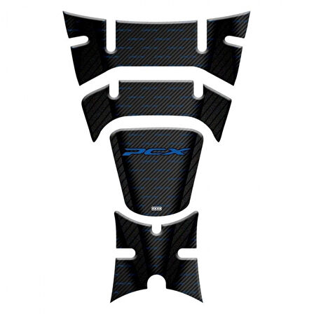 Gogo Tank Pad 015 Pcx 125-150 2018-2020 Siyah-mavi