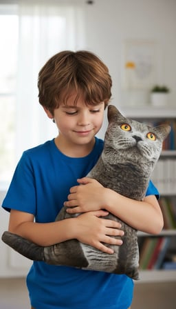 3D Dijital baskılı kedi yastık BRİTİSH SHORTHAİR kedi
