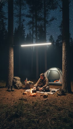 USB Şarjlı 3 Modlu Mıknatıslı otel-yurt-ev-kamp Feneri LED Şarjlı Işıldak 15 W 52 cm