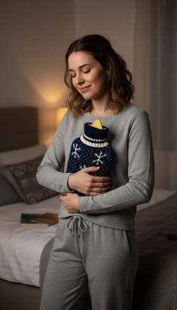Tam Kılıflı Sıcak Su Torbası 1.8L - Örgü Kılıflı Termofor