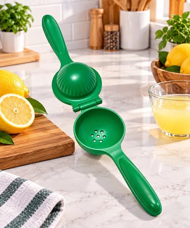 Tasarım Döküm Limon Sıkacağı Yeşil - Dayanıklı Narenciye Sıkacağı