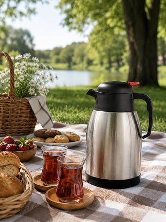 Penguen 1.5 Lt Paslanmaz Çelik Çay Termosu