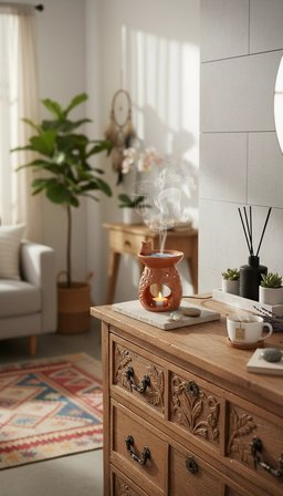 NishEv Evini Sev Taba Seramik Buhurdanlık 8.5 cm Yükseklik 12 cm