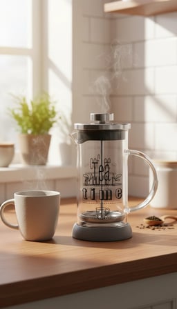 NishEv French Press 350 ml Gri Cam