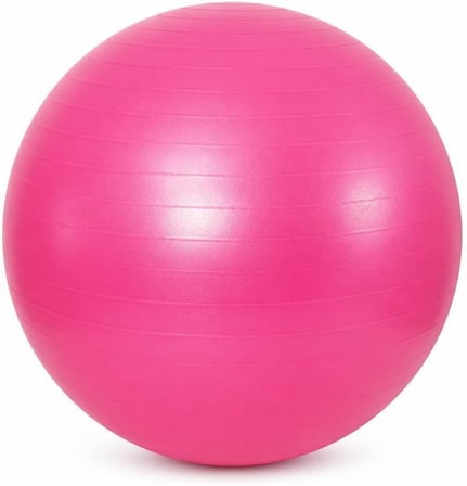 Pilates Topu 65 cm, Denge ve Egzersiz Çalışmaları İçin Fitness Topu, Evde Spor ve Esneme Antrenmanlarına Uygun, Asorti Renk