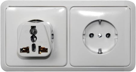 Orret Home Evrensel Adaptör Seyahat Fişi Beyaz AB Normu - 250V AC 10~16A İngiliz ve Amerikan Fiş Dönüştürücü Priz Adaptör