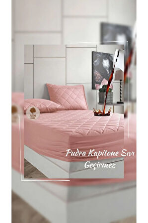 Formeya Alez Pudra % 100 Pamuk Kapitone Sıvı Geçirmez Alez Ve Yastık Koruyucu Set