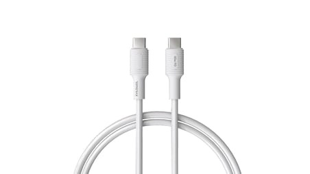 2 Adet x 180cm (6ft) Type C-C Kablo Seti, Kaymaz Tutamaç, 60Watt PD Hızlı Şarj, iPhone 15/16/17 ve Andoid İçin, Beyaz, Coral (2 Ad x 1.8Mt Beyaz)