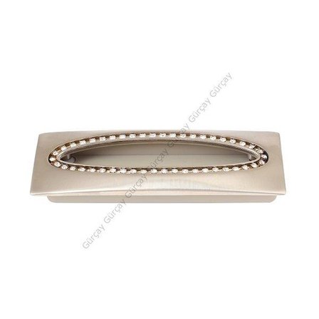 Sıralı Taşlı Gömme Çekmece Kapak Kulpu 96mm inoks
