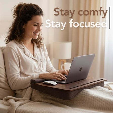 -LS023 Minderli Laptop Sehpası (Ceviz)