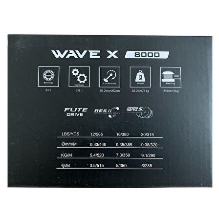 Okuma Wave X-8000 3+1BB Surf Olta Makinesi