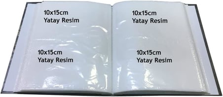 Rabsev 10 x 15 CM 200'lük Telefon Kulübesi Desenli Fotoğraf Albümü