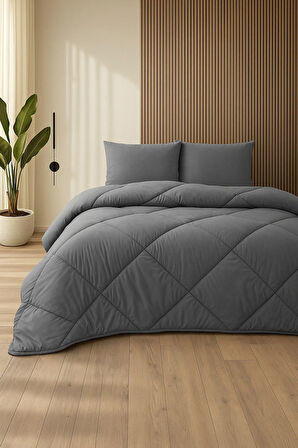 ANTRASİT GRİ SOFT KIŞLIK YORGAN ÇİFT KİŞİLİK 195*215