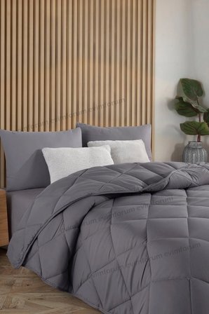 ANTRASİT GRİ SOFT DÖRT MEVSİM YORGAN ÇİFT KİŞİLİK 195*215