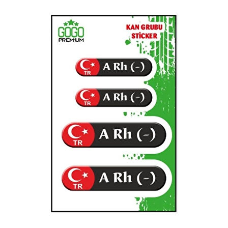 Gogo Kan Grubu Siyah Dörtlü Damla Etiket Iıı A Rh(-)