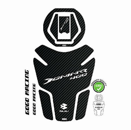 Gogo Tank Pad Karbon Bajaj Dominar 400 2017-2023