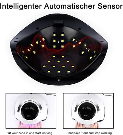 120W Tırnak Kurutucu, Tırnaklar için UV LED Lamba, 4 Zamanlayıcılı Profesyonel Tırnak Lambası, Jel Tırnaklar için Tırnak Kurutucu Çıkarılabilir Taşınabilir Tırnak Kurutucu, Tırnak ve Ayak Tırnağı için Tırnak Aletleri