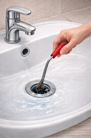 3 Metre Manuel Gider Açma Teli, Lavabo Ve Banyo İ̇Çin Uzun Spiral Gider Açıcı, Paslanmaz Çelik Tıkanıklık Açma Aparatı, Lavabo Açma Spirali 3M, Manuel Gider Açma Aparatı