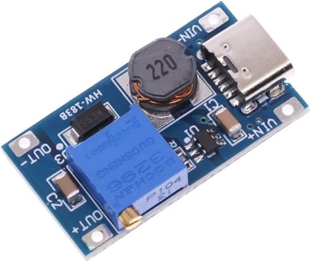 Alkatronik MT3608 Type C Usb 28V 2A DC Boost Modül Ayarlanabilir Voltaj Yükseltici Güç Kaynağı Step Up Dc Çevir