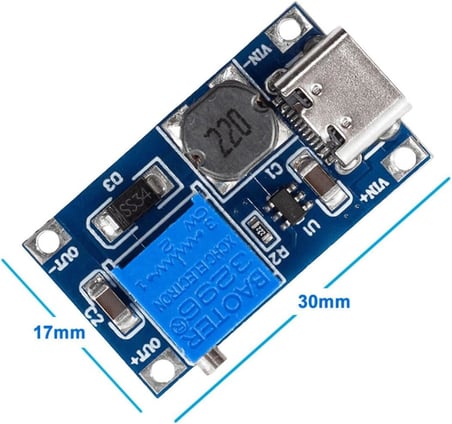 Alkatronik MT3608 Type C Usb 28V 2A DC Boost Modül Ayarlanabilir Voltaj Yükseltici Güç Kaynağı Step Up Dc Çevir