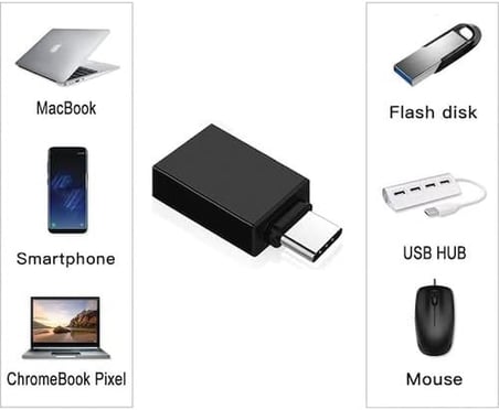 USB 3.0 to Type-C OTG Adaptör Dönüştürücü - 3 Farklı Model (Siyah)