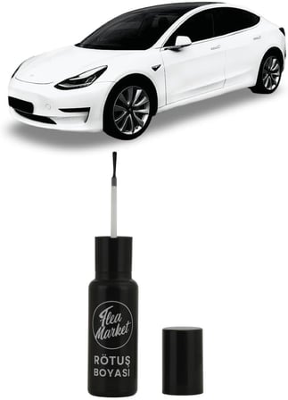 TESLA Pearl White PPSW Sedefli Rötuş Boyası 25 + 25 ml Fırçalı Şişe Set