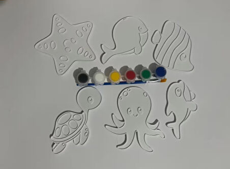 3D Balıklarım Boyama Seti