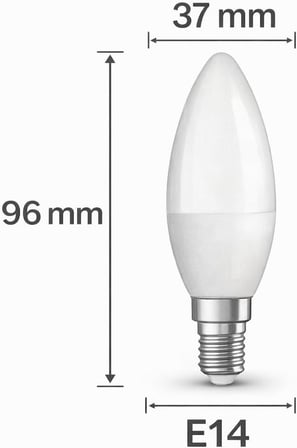 Osram LED Mum Ampul 4.9W (40W Eşdeğer) E14 Duy 470 Lümen –6500K Beyaz- Dekoratif LED Ampul – Dim Edilemez – Enerji Tasarruflu – Avize ve Aplik Uyumlu – 4’lü Paket