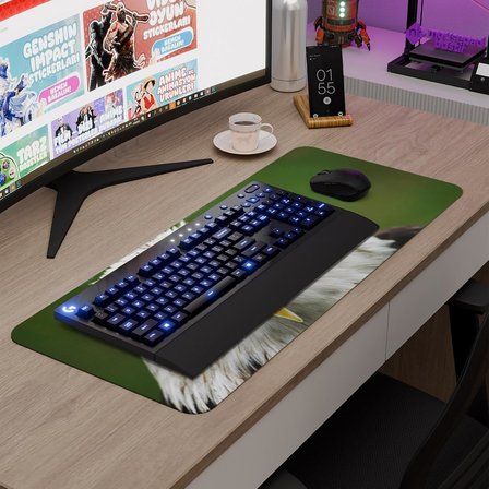Kartal Oyuncu Gaming Mouse Pad Kauçuk Kaymaz Taban Mousepad (V1, 70x30 XL)
