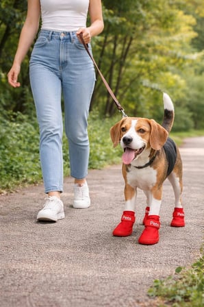 Köpek Ayakkabısı 4’lü Set Su Geçirmez Kaymaz Tabanlı Köpek Botu Küçük Orta Irk Köpekler İçin Koruyucu Patik Yağmur Kar Çamur İçin Dayanıklı Evcil Hayvan Ayakkabısı Kırmızı (Small)
