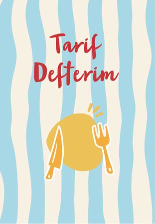 Stickerlı Yemek Tarif Defteri, 50+ Sticker, Mutfak Hediyesi