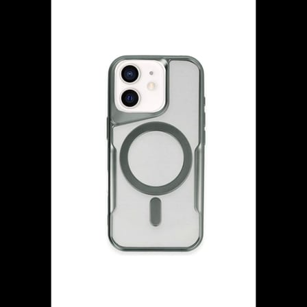Apple iPhone 11 Kılıf Boyi Magsafe Silikon Kapak - Yeşil
