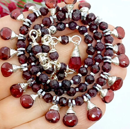 2463 Lal el yapımı kolye