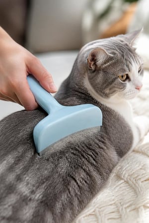 Busstier Kedi ve Köpek Tüy Toplama Tarağı, Ölü Tüy Temizleme ve Düzenli Tüy Bakımı İçin Eğimli Evcil Hayvan Tarağı, Kısa ve Uzun Tüyler İçin, Asorti Renk