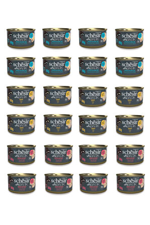 Schesir After Dark Pate 3 Çeşit Karma Kedi Konserve 80 Gr. X 24 Adet