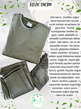 Alt Üst İçlik Takım, Yetişkinler, Soğuk Ortam Giysi