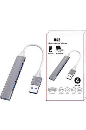 Siyah Renk Usb 3.0 4 Portlu Çoklu Splitter Adaptörü Çoğaltıcı Hub Pc Çoklayıcı