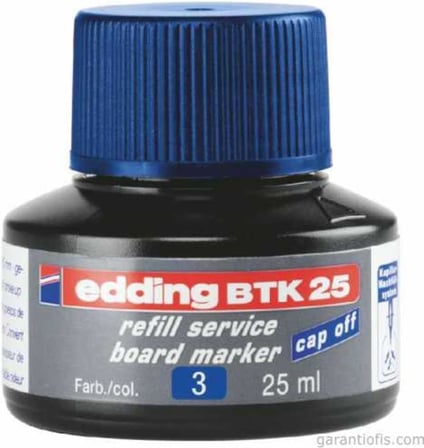 BTK 25 Tahta Kalemi Yedek Mürekkebi, 25 ml, Mavi