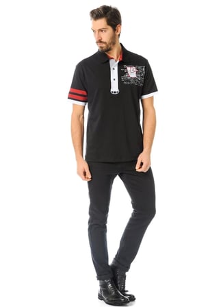 T8507 DEWBERRY T-SHIRT-SİYAH