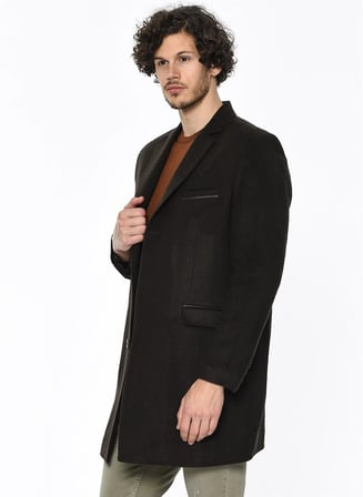 PLT8204 DEWBERRY PALTO-DESENLİ KAHVE