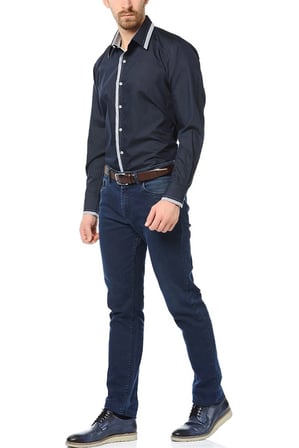 G590 DEWBERRY GÖMLEK-LACİVERT