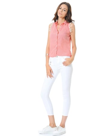 Z6046 DEWBERRY BAYAN GÖMLEK-PEMBE