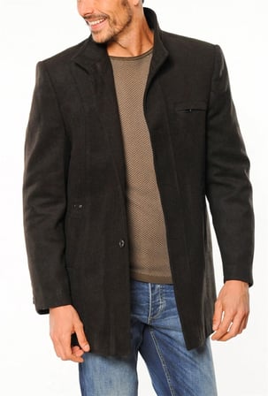 PLT8306 DEWBERRY ERKEK PALTO-DİAGONAL KAHVE