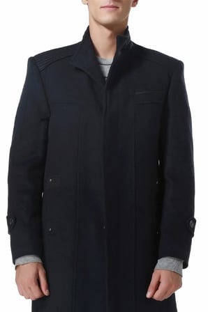 PLT8308 DEWBERRY PALTO-DESENLİ LACİVERT