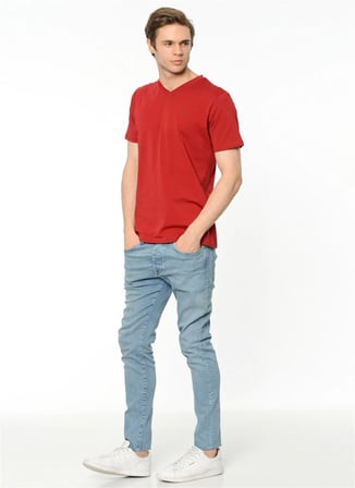 T8537 DEWBERRY T-SHIRT-BORDO