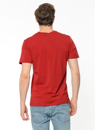 T8537 DEWBERRY T-SHIRT-BORDO